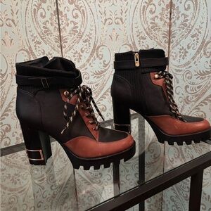 Black and Brown Women's Ankle Boots- Antonio Melani